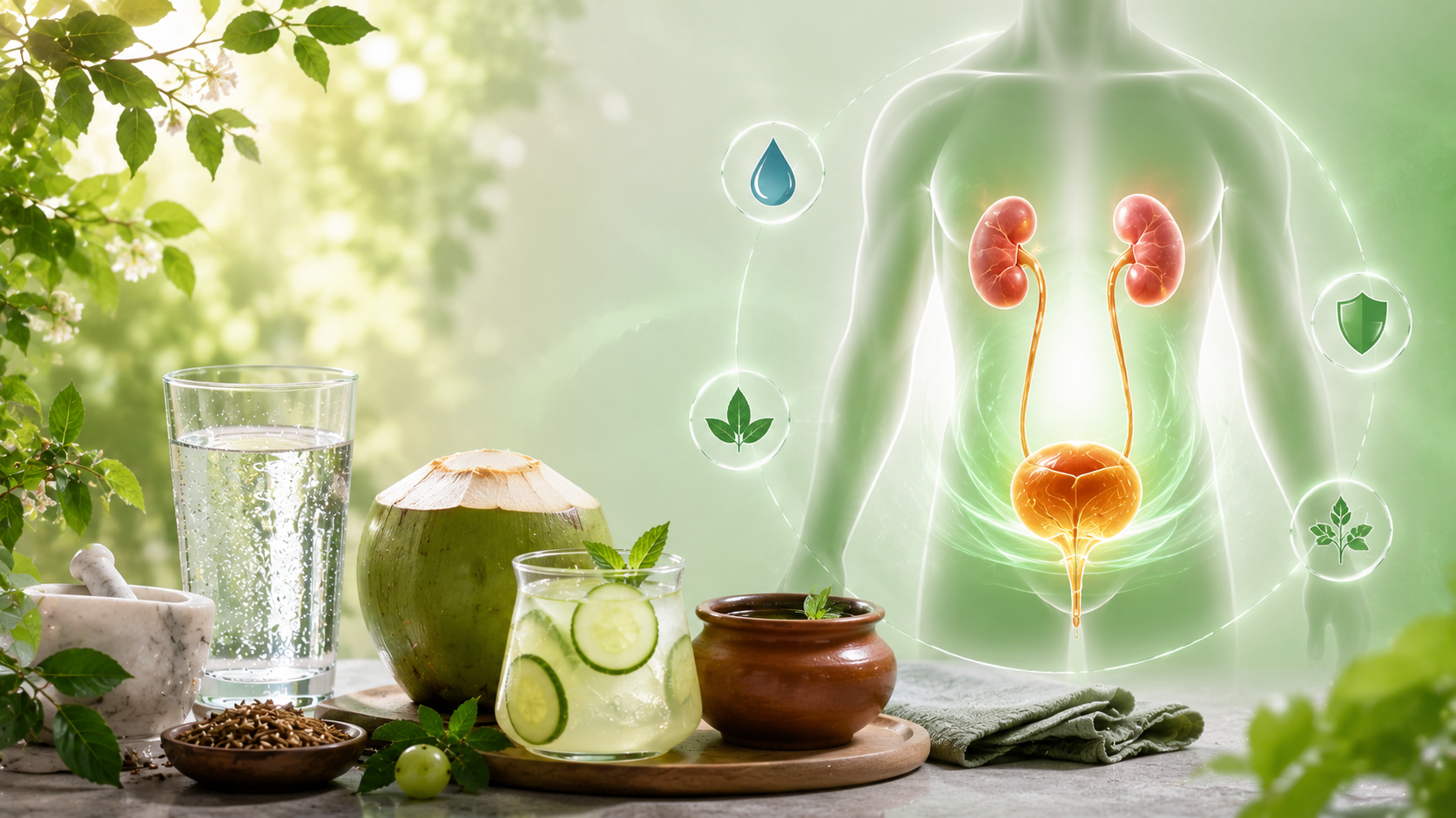Hydrating drinks and natural coolants that support urinary health in summer